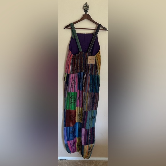 NWT Ashely Taylor Patchwork Overalls One Size - Picture 2 of 6